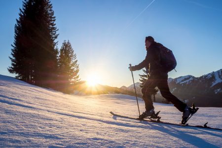 Germany,,Bavaria,,Allgäu,,Skitourer,At,The,Ofterschwanger,Horn